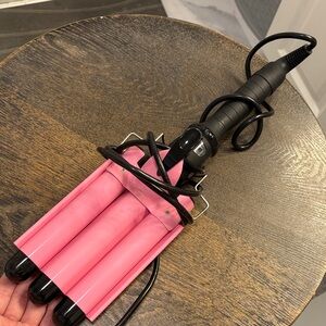 Pink Triple Barrel Hair Curler